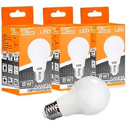 Набор светодиодных ламп Evro Lights 8 Вт 4200 К A-8-4200-27 Е 27, 3 шт. (58942)