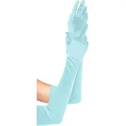 Довгі рукавички Leg Avenue Extra Long Satin Gloves light blue