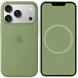Чохол Epik Silicone case AAA with Magsafe and Animation для Apple iPhone 17 Pro Max 6.9" Light Moss