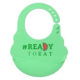 Нагрудник BabyOno Арбуз, мягкий, с регулируемой застежкой, салатовый (829/02)