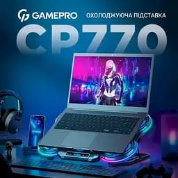 Охолоджувальна підставка для ноутбука GamePro Black (CP770) - мініатюра 13