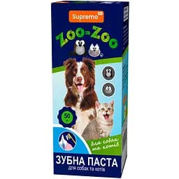 Зубна паста Supremo Zoo-Zoo для собак та котів з екстрактом зеленого чаю та алое вера 50 г