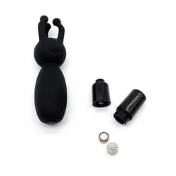 Вібратор з додатковими вусиками та посмішкою Чорний K0128-2