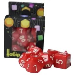 Набор кубиков Opaque 7 Dice Set - Red , 7 шт. (g7dopaq06)