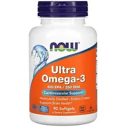 Супер Омега-3 Now Ultra Omega-3 Fish Oil Cardiovascular Support 90 капсул