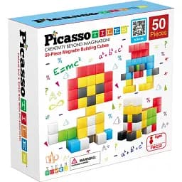 Конструктор магнитный Picasso Tiles Building Cubes 50 деталей (PMC50)