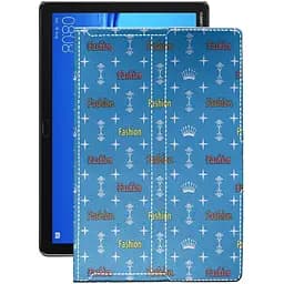 Чехол StatusCASE из экокожи для планшета Huawei MediaPad M5 lite 10 Фэшн голубой