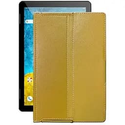 Чехол StatusCASE из экокожи для планшета Umax VisionBook 10A LTE Золотой