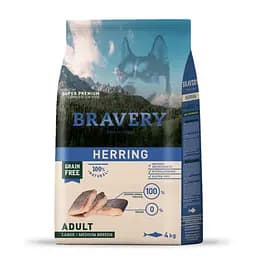 Сухий корм для собак середніх і великих порід з сельдю Bravery Dag Herring Adult Large/Medium 4 кг