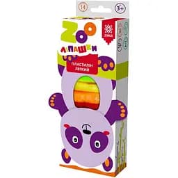 Пластилин легкий Зірка Zooлипашки Панда 140214 (14 разноцветных стиков по 6 г)