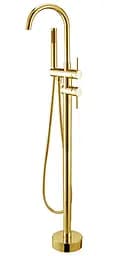 Смеситель для ванны Rea Ortis L.gold золотой напольный REA-B7430 Золотой