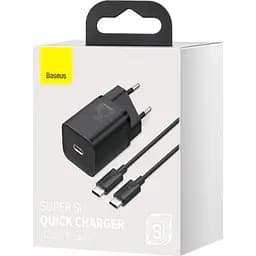Комплект зарядний Baseus PD Charger 25 W + кабель USB-C USB-C TZCCSUP-L01