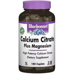 Кальций цитрат + Магний Bluebonnet Nutrition 180 капсул