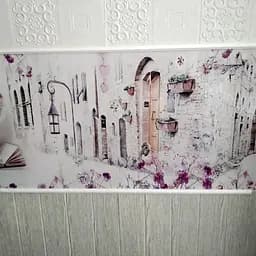 Кухонний фартух Весняний Прованс вінілова наклейка ПВХ вулиці бузок Фіолетовий 60х200 см Happy Pocket Z180619 - мініатюра 5
