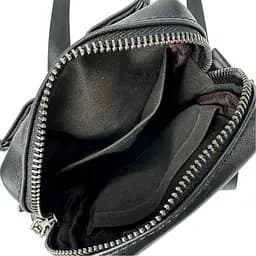 Чоловіча маленька шкіряна сумочка TIDING BAG 1633A чорна - мініатюра 5