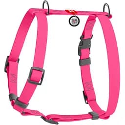 Шлея для собак Waudog Waterproof анатомічна Н-подібна з QR паспортом XL 60-98 см рожева