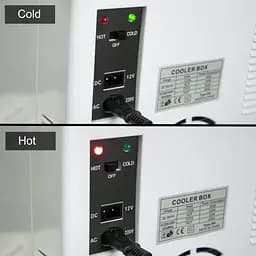 Міні холодильник для автомобіля "Cooler box" Білий, авто холодильник міні бар переносний 12/220В (ST) - мініатюра 7