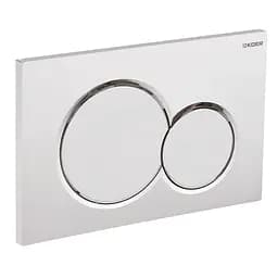 Панель змиву Koer KT-0601-01 пластикова, кнопка кругла KR5174, Хром