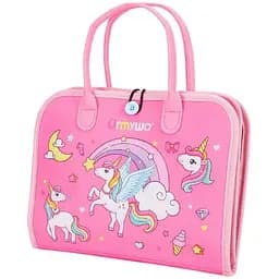 Сумочка-бизиборд Urmywo развивающая тактильная розовая (UMMZBAI)