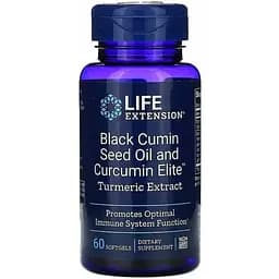 Масло з насіння чорного кмину і куркумина Life Extension 60 капсул