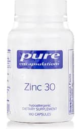 Витамины и минералы Pure Encapsulations Zinc 30 mg, 180 капсул