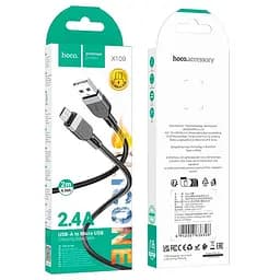 Кабель Hoco Micro USB Energy silicone charging data cable X109 2 м 2.4A - мініатюра 2