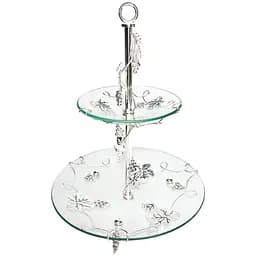 Фруктовниця S&T Виноград 2-х ярусна кругла 30х30х39 см (37208)
