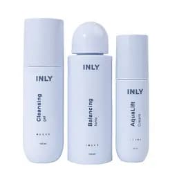 Набор Glow из трех средств для базового ухода для кожи лица INLY