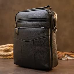 Чоловік шкіряний месенджер Vintage 18,5х24х6 см sum0013951 - мініатюра 6