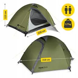 Намет туристичний Mountain Goat Prime Duo 2-місний Olive (P-5905973406567) - мініатюра 4