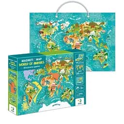 Дитяча магнітна мапа світу тварини DoDo Toys 200267, 36 елементів - мініатюра 9