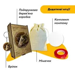 Пазл дерев'яний Знак Зодіаку Овен, А5, Картонна коробка 35 елементів - мініатюра 5