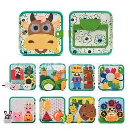 М'яка книжка - бізіборд C 75320 фетр, намистини, прозора кишеня, цифри, елементи на липучках та кнопках