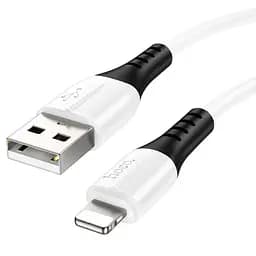 Кабель Hoco X82 USB to iP 2.4A 1 м silicone silicone connectors білий - мініатюра 3