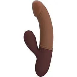 Вибратор с вакуумным стимулятором клитора Pretty Love Kane коричневый