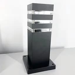 Вуличний ліхтар в чорному кольорі корпусу 30 см | Line F | Арт. 8024 30CM BK (стовп) - мініатюра 3