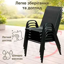 Комплект садових меблів 140х80см 4Points Toscana-4 з прямокутним столом і 4 стільці - мініатюра 7