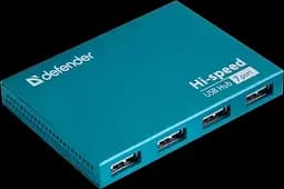 Хаб USB Septima Slim Cyan USB 2.0 - 7xUSB 2.0 Defender teh0019577