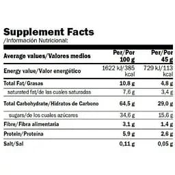 Батончик Amix Sport Power Energi Snack Bar With Caffeine-Blood Orange 20 шт. x 45 г  - мініатюра 2