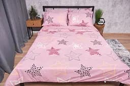 Комплект постільної білизни Moon&Star Бязь Gold Люкс Alpha Pink Дитячий 110x140 см наволочки 2x40x40 см - мініатюра 2