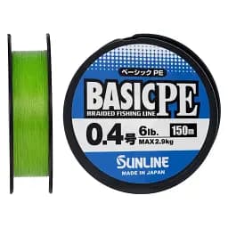 Шнур Sunline Basic PE 150 м (Light Green) 0.4/0.108 мм 6 lb/2.9 кг