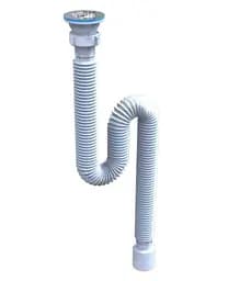 Гофросифон для умивальника SantehPlast GS-01 1 1/2"х50/L1200 з нержавіючим випуском 70 мм 30412