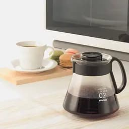 Заварник для пуровера Hario V60 02, прозорий (XVD-60B) - мініатюра 3