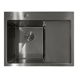 Кухонна мийка з нержавіючої сталі Mixxus MH6350L Nano-Black MI7045, Графит