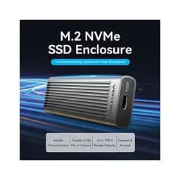 Кишеня зовнішня Vention SSD M.2 (NVME) M-key USB Type-C 3.2 10Gbps Heat Sink Aluminum (KPKH0) - мініатюра 2
