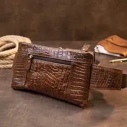 Чоловіча шкіряна бананка Vintage 22,8х13,3х2 см sum0013946 - мініатюра 6