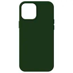 Силиконовый чехол для Apple iPhone 13 Pro Max, ICON2 Case, зеленый, противоударный, панель, защита всего корпуса, матовая поверхность Soft Touch, выступает над дисплеем, совместим с защитными стеклами и пленками, с микрофиброй