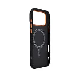 Карбоновый чехол для Apple iPhone 17 Pro Max, LikeCarbon2 SE MagCase, черный, тонкий защитный чехол-панель из поликарбоната с магнитами N52, MagSafe, противоударный, совместим с беспроводной зарядкой, приподнятые края для защиты камеры - мініатюра 4