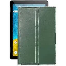 Чохол StatusCASE з екошкіри для планшету Umax VisionBook 10A LTE Темно-зелений