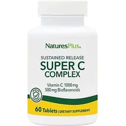 Витамины и минералы Natures Plus Super C Complex Sustained Release, 60 таблеток